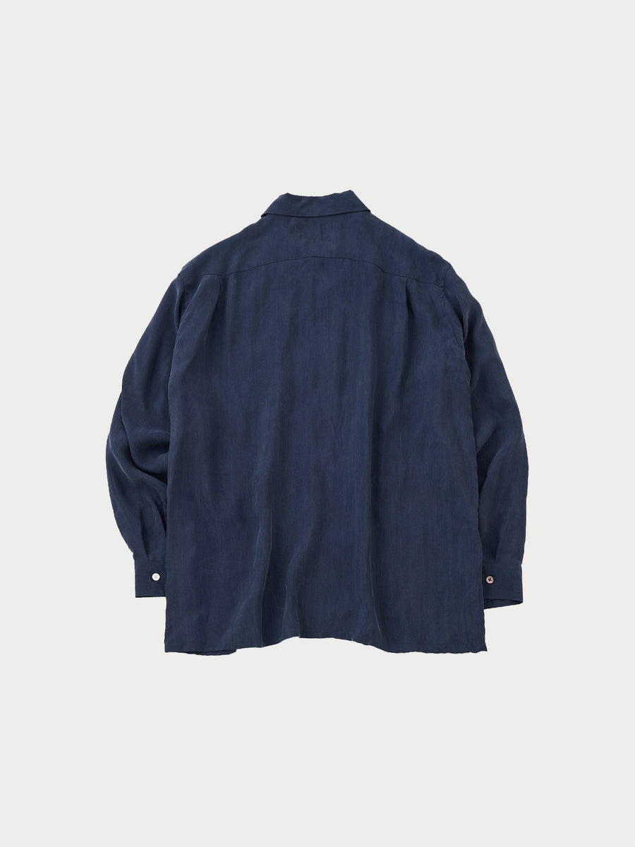 売り切り‼️定価26,400円 URU TOKYO ウル コットン シルク シャツ URU / ウル】 OPEN COLLAR L/S SHIRTS - BROWN / PARK ONLINE STORE