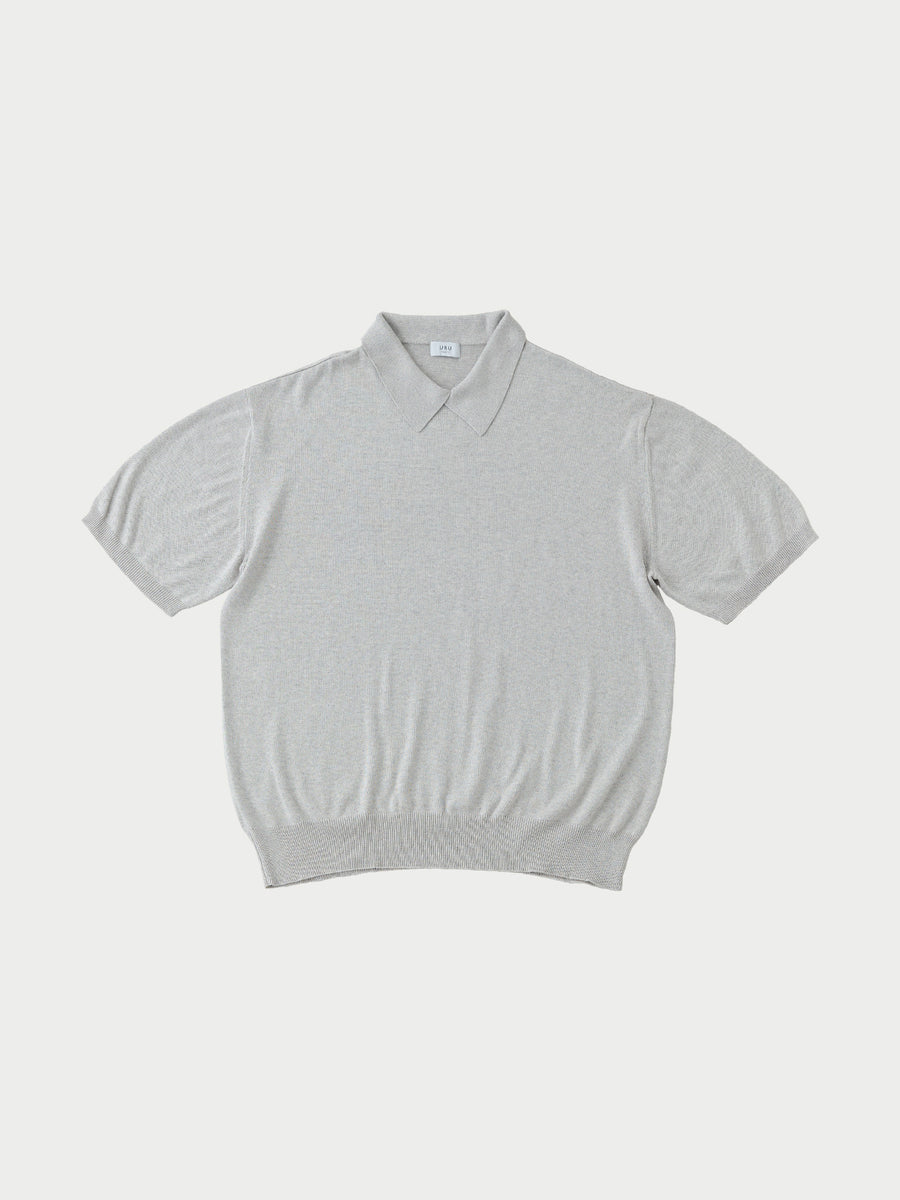 URU TOKYO 24SS 半袖ニットポロ/ウル 新品URU/ウル半袖ニットポロ
