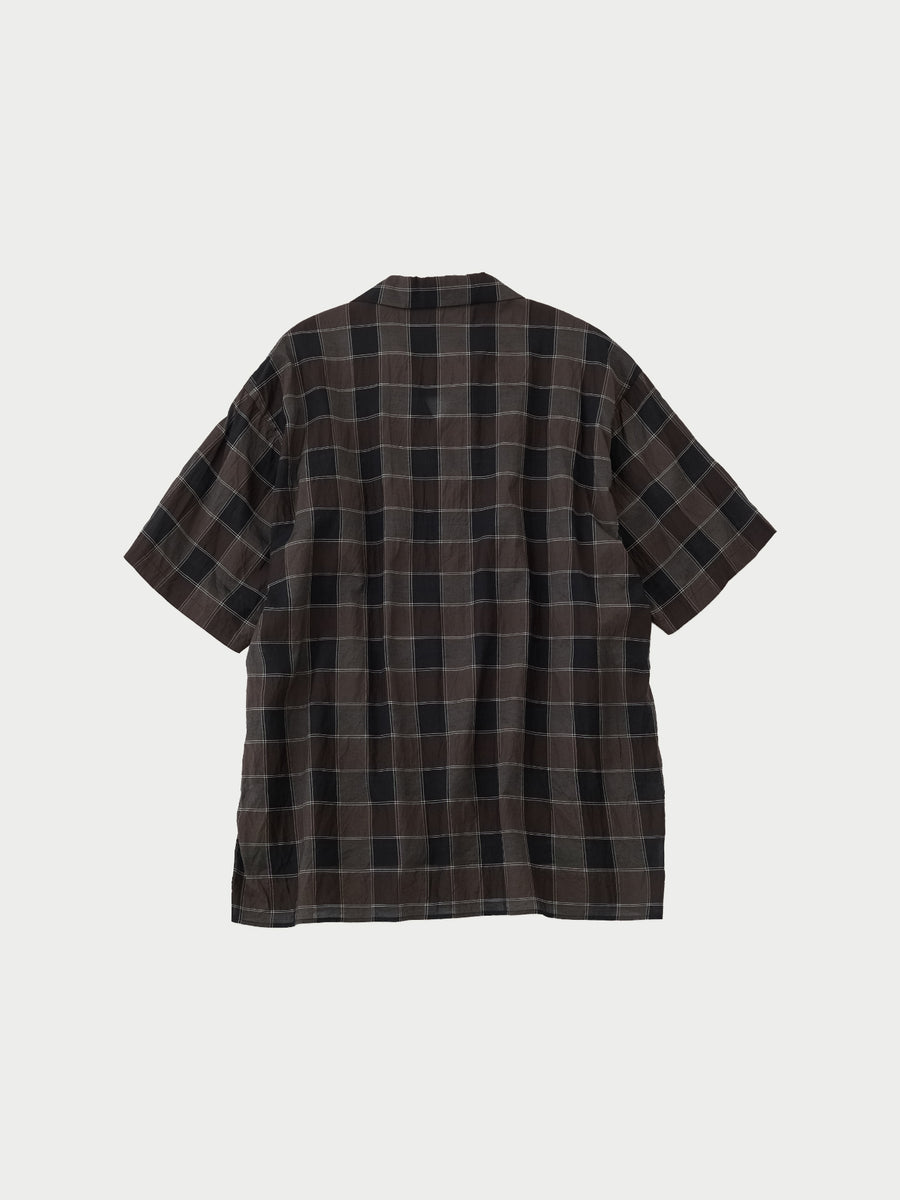 アボンタージ Open Collar Shirts S/S BLACK S/S Open Collar Shirt -black-