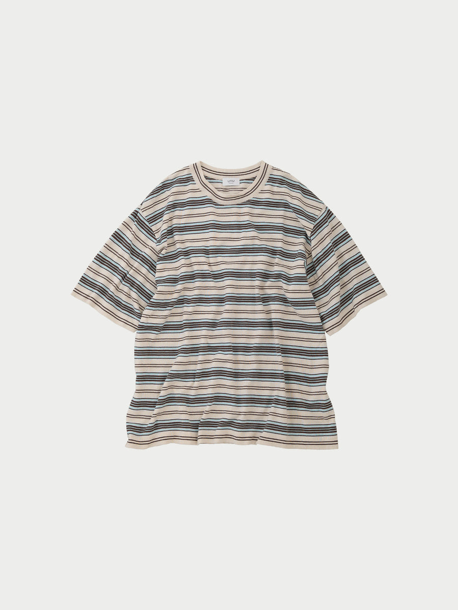 Crew neck S/S knit tee – URU TOKYO