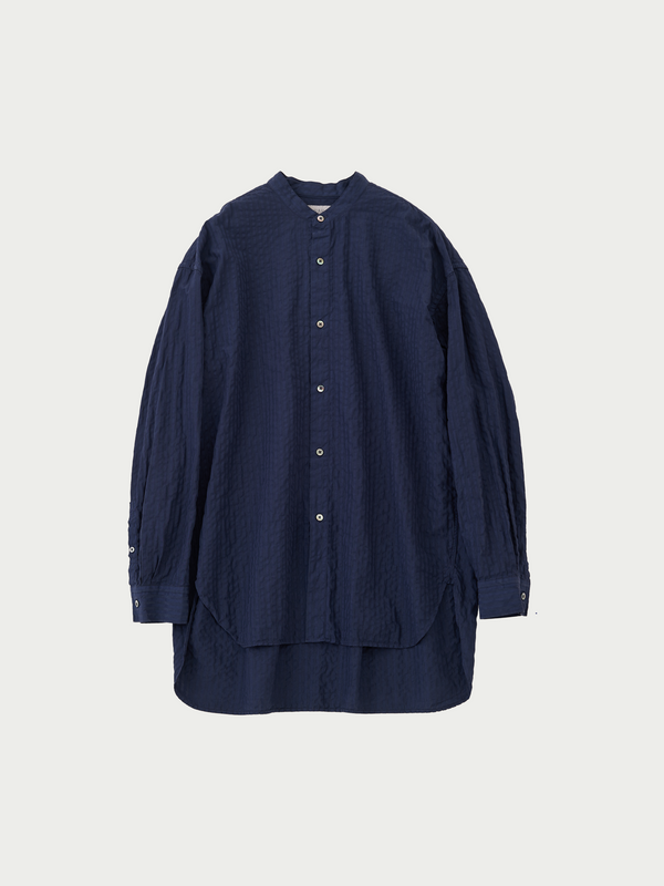 Band collar L/S shirts