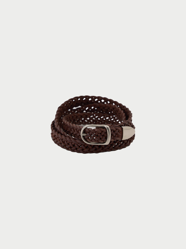 Leather mesh belt