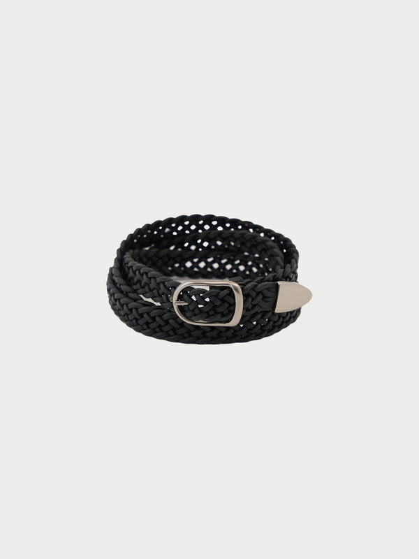 Leather mesh belt